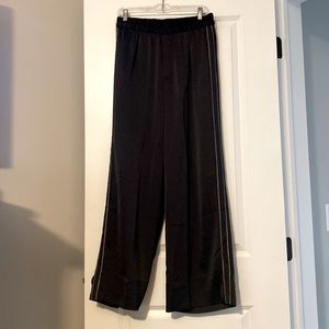 Silk, wide-leg dress pant